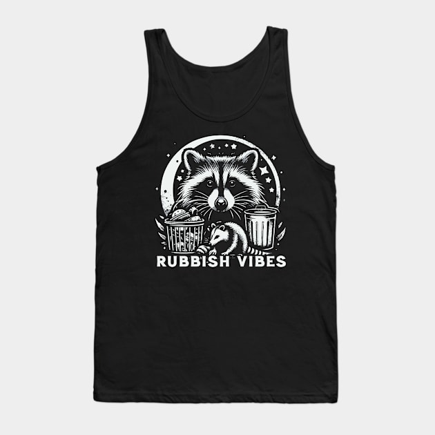 Rubbish Vibes Possum Raccoon Tank Top by Trendsdk